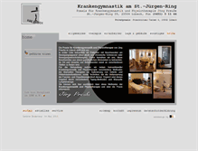 Tablet Screenshot of krankengymnastikluebeck.de